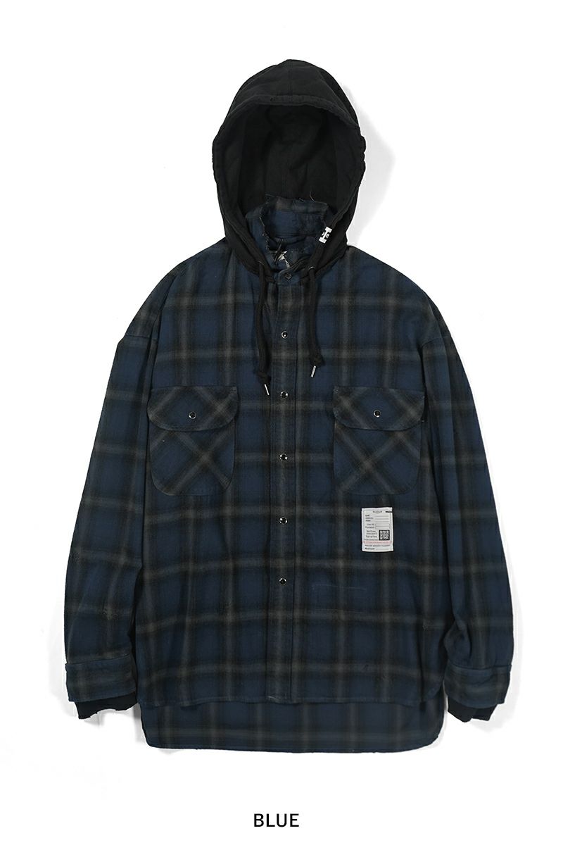 Maison MIHARA YASUHIRO(メゾン ミハラヤスヒロ)SWEAT HOODIE L/S SHIRTS スウェットフーディー長袖シャツ J13SH182 -12