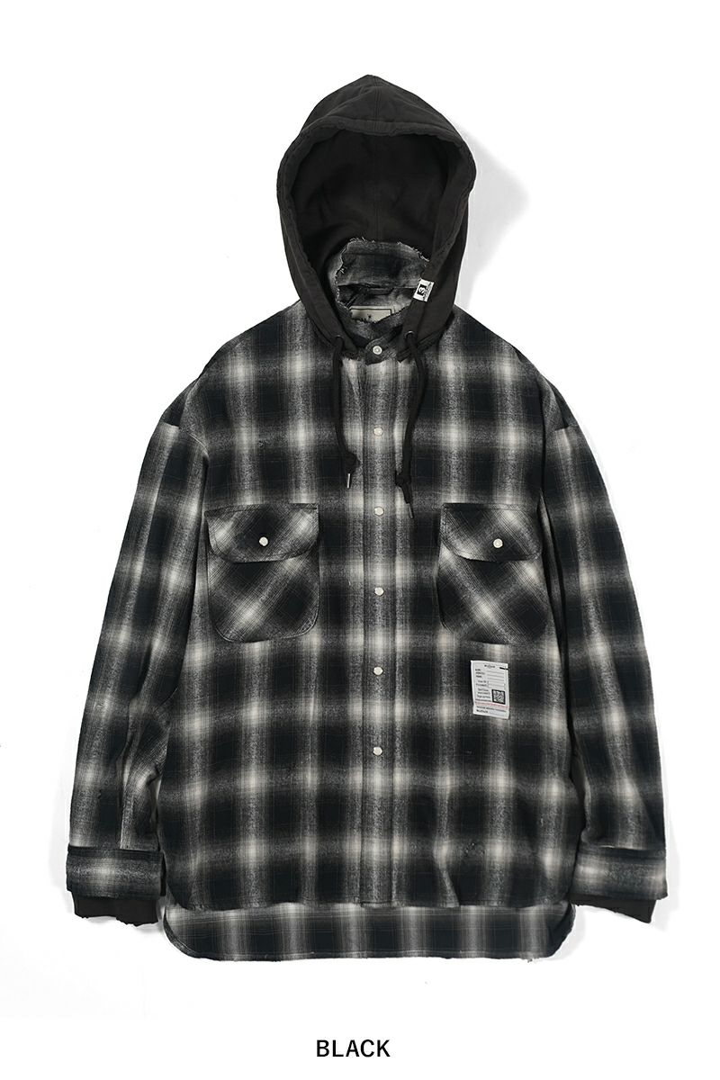 Maison MIHARA YASUHIRO(メゾン ミハラヤスヒロ)SWEAT HOODIE L/S SHIRTS スウェットフーディー長袖シャツ J13SH182 -13