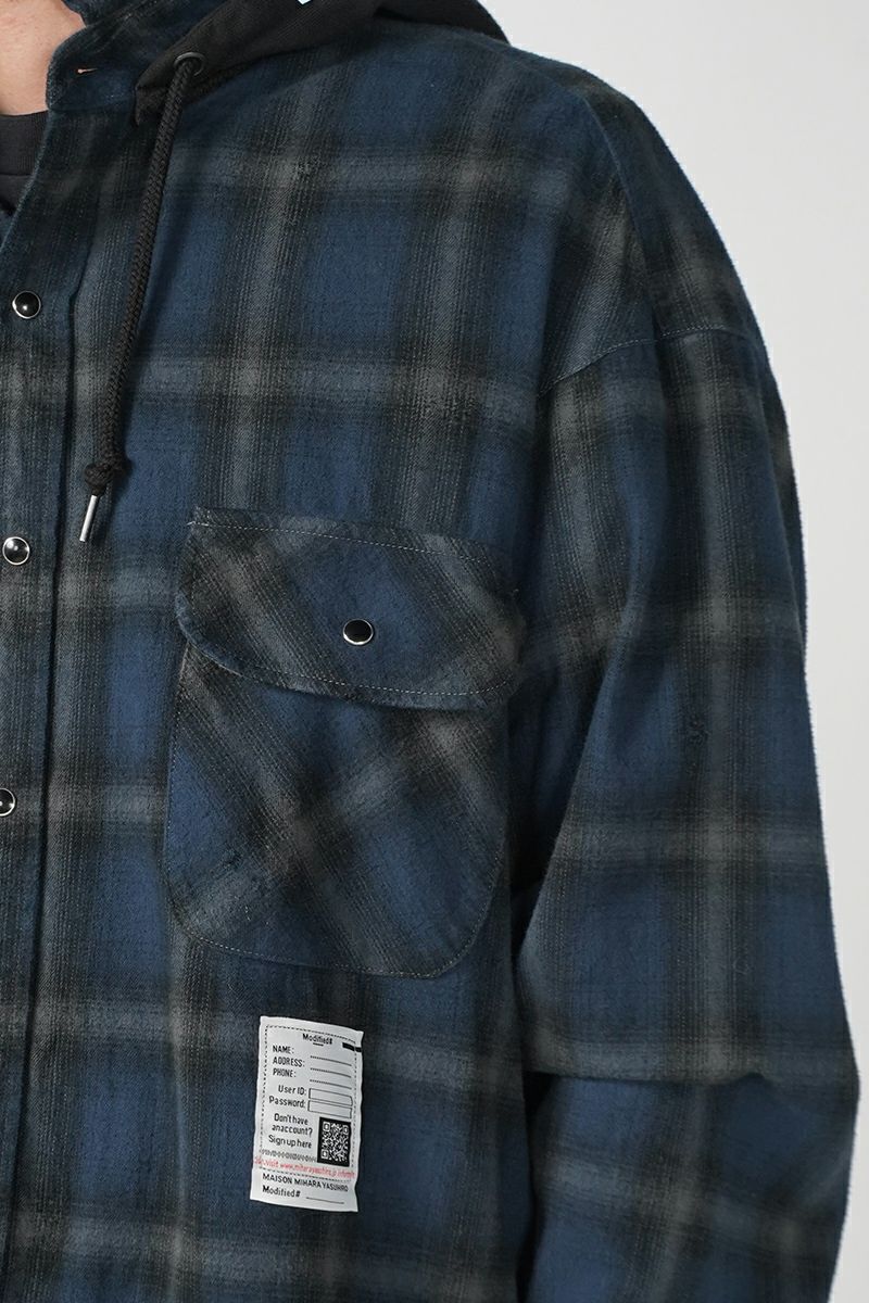 Maison MIHARA YASUHIRO(メゾン ミハラヤスヒロ)SWEAT HOODIE L/S SHIRTS スウェットフーディー長袖シャツ J13SH182 -16
