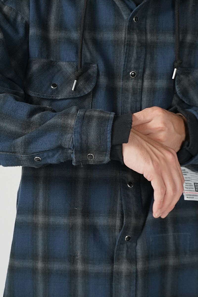 Maison MIHARA YASUHIRO(メゾン ミハラヤスヒロ)SWEAT HOODIE L/S SHIRTS スウェットフーディー長袖シャツ J13SH182 -17