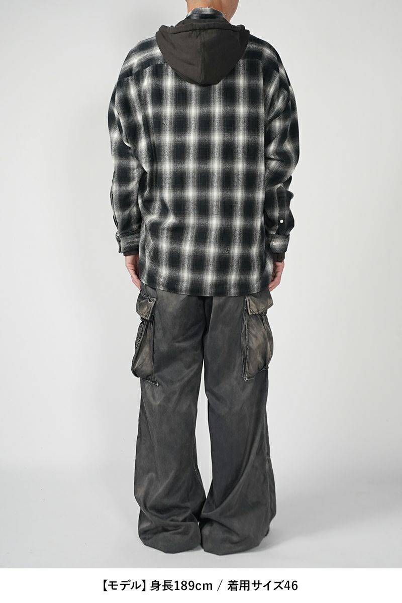 Maison MIHARA YASUHIRO(メゾン ミハラヤスヒロ)SWEAT HOODIE L/S SHIRTS スウェットフーディー長袖シャツ J13SH182 -24