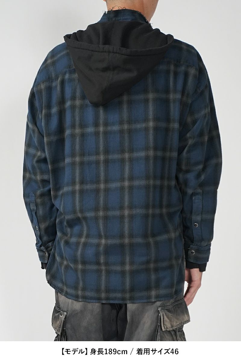 Maison MIHARA YASUHIRO(メゾン ミハラヤスヒロ)SWEAT HOODIE L/S SHIRTS スウェットフーディー長袖シャツ J13SH182 -27