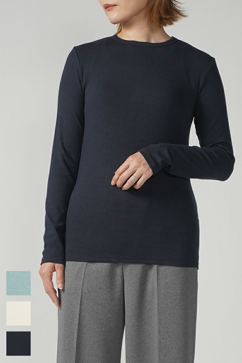 MY___(マイ)WOOL TELECO CREWNECK TOPS ウールテレコクルーネックトップス 243-61103