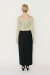 JANE SMITH(ジェーンスミス)WOOL RAYON FRONT OPEN LONG SKIRT ウールレーヨンフロントオープンロングスカート 24SSK-#423L -3