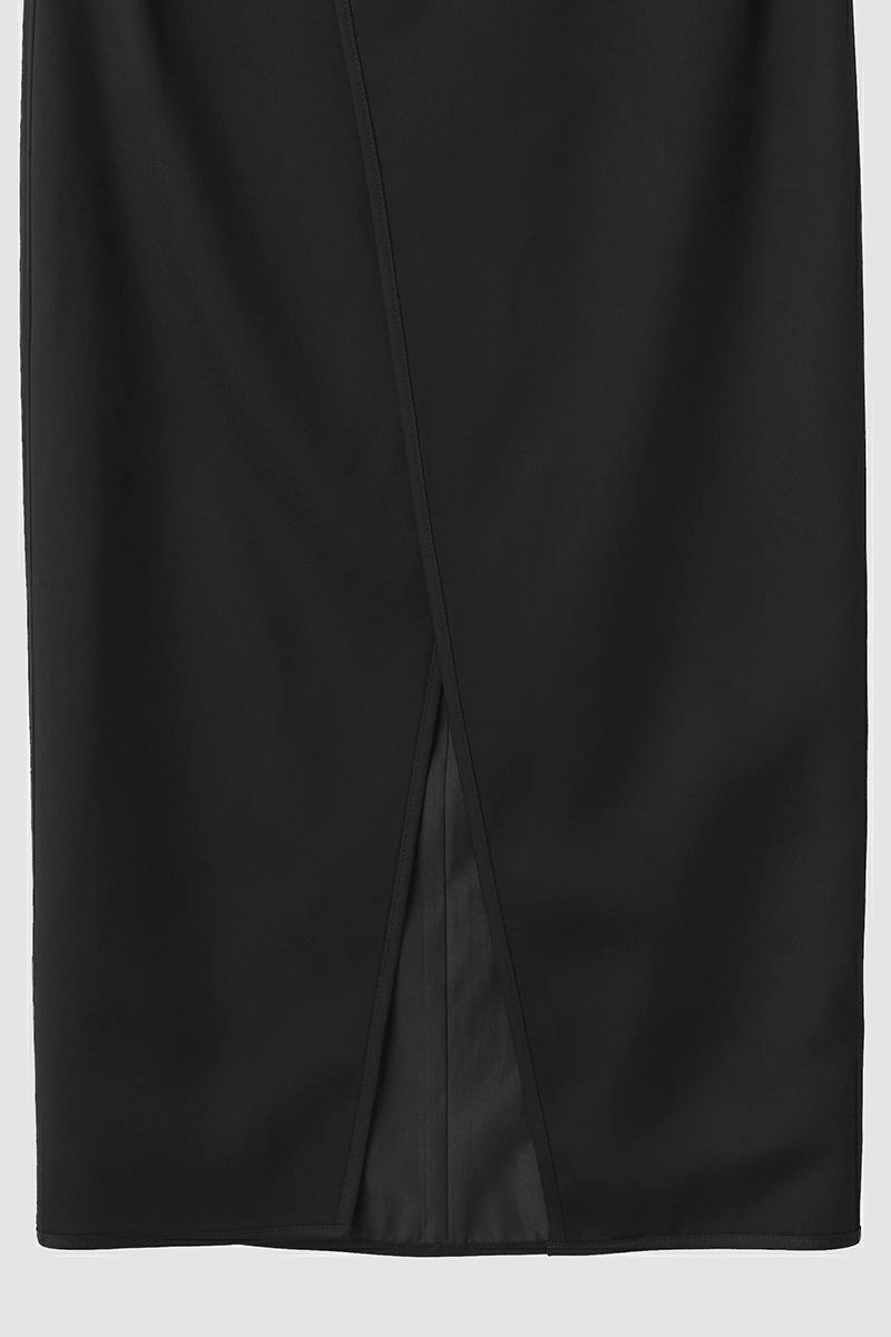 JANE SMITH(ジェーンスミス)WOOL RAYON FRONT OPEN LONG SKIRT ウールレーヨンフロントオープンロングスカート 24SSK-#423L -11