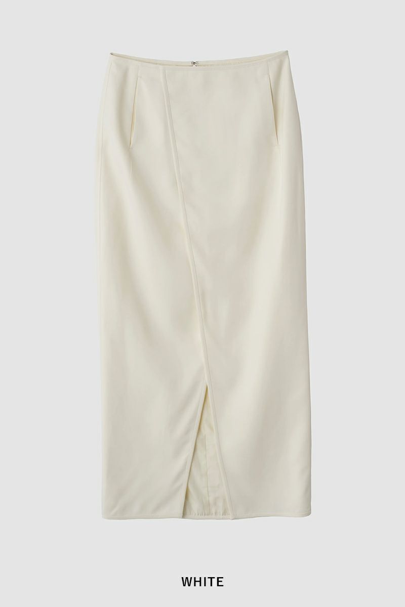 JANE SMITH(ジェーンスミス)WOOL RAYON FRONT OPEN LONG SKIRT ウールレーヨンフロントオープンロングスカート 24SSK-#423L -12