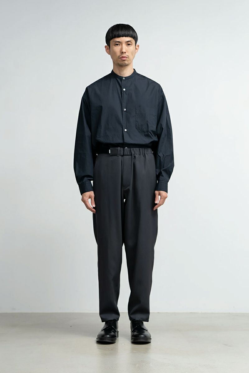 Graphpaper ブラック シェフパンツ Graphpaper (グラフペーパー) Scale Off Wool Slim Chef Pants