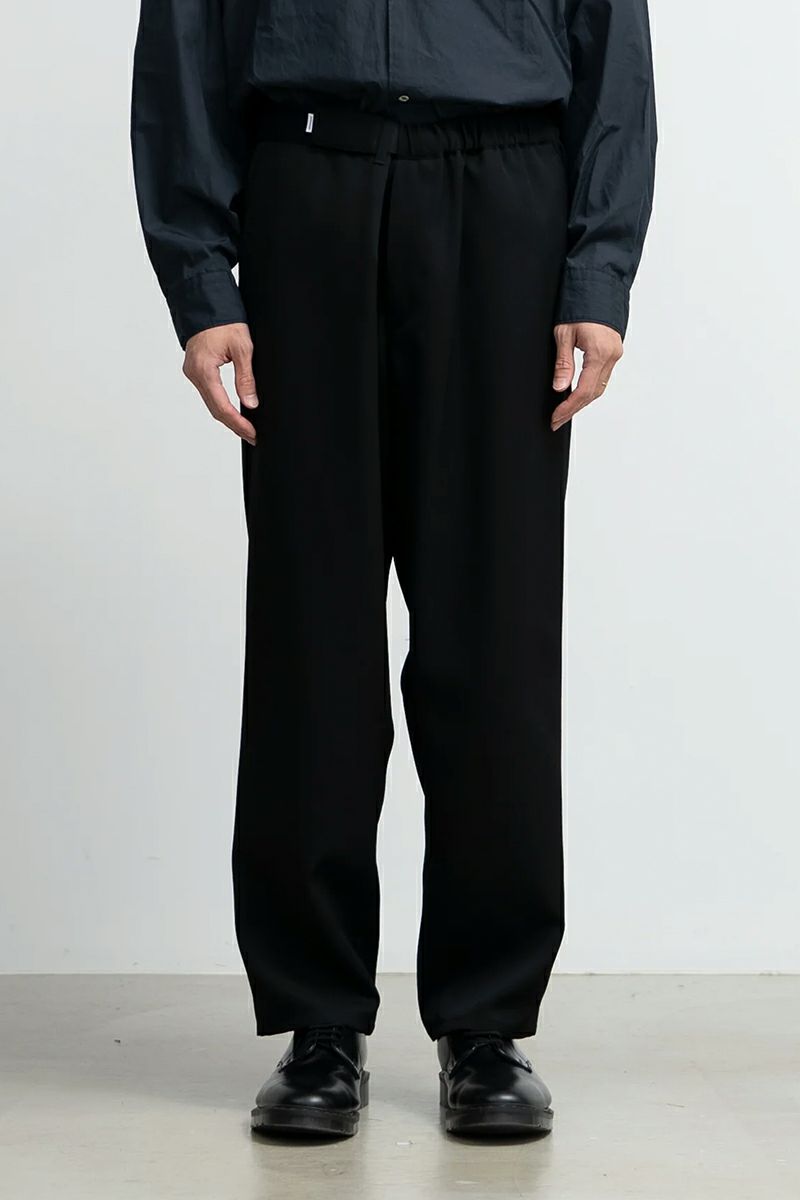 Graphpaper(グラフペーパー)Scale Off Wool Wide Tapered Chef Pants スケールオフウールワイドテーパードシェフパンツ GM243-40172B -4