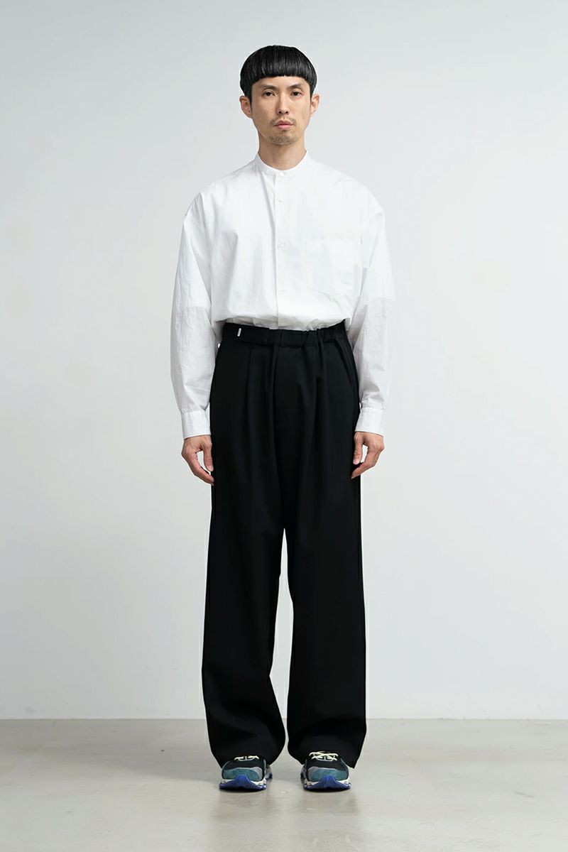 Graphpaper(グラフペーパー)Scale Off Wool Wide Chef Pants スケールオフウールワイドシェフパンツ GM243-40173B -1