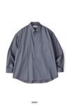 Graphpaper(グラフペーパー)Silicon Poplin Oversized Regular Collar Shirt シリコンポプリンオーバーサイズレギュラーカラーシャツ GM243-50144 -4