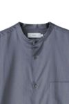 Graphpaper(グラフペーパー)Silicon Poplin Oversized Band Collar Shirt シリコンポプリンオーバーサイズバンドカラーシャツ GM243-50145 -1