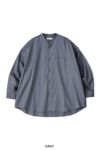 Graphpaper(グラフペーパー)Silicon Poplin Oversized Band Collar Shirt シリコンポプリンオーバーサイズバンドカラーシャツ GM243-50145 -4