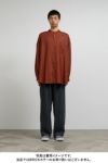Graphpaper(グラフペーパー)Silicon Poplin Oversized Band Collar Shirt シリコンポプリンオーバーサイズバンドカラーシャツ GM243-50145 -9