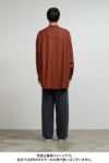 Graphpaper(グラフペーパー)Silicon Poplin Oversized Band Collar Shirt シリコンポプリンオーバーサイズバンドカラーシャツ GM243-50145 -11
