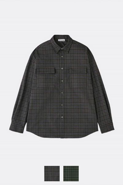 SOFTHYPHEN(ソフトハイフン)CHECK FLANNEL ZIP POCKET SHIRT チェックフランレルジップポケットシャツ MGMFB243260