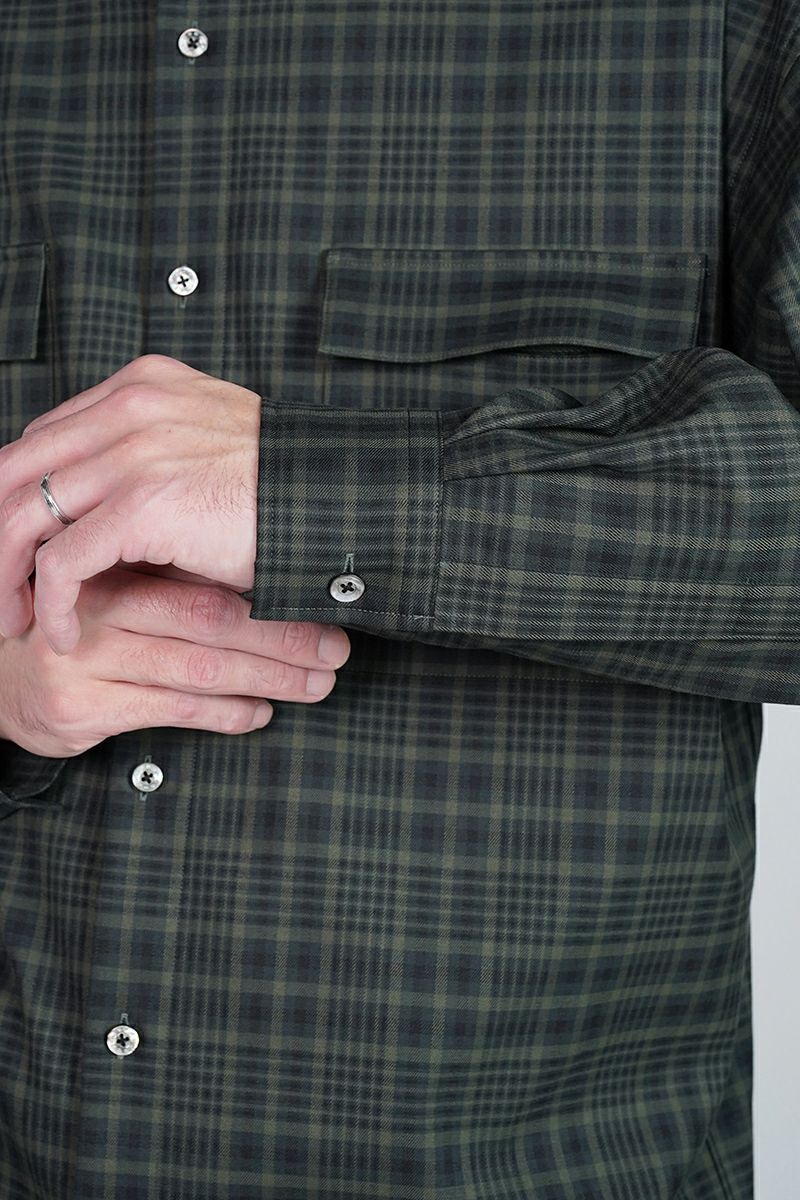 SOFTHYPHEN(ソフトハイフン)CHECK FLANNEL ZIP POCKET SHIRT チェックフランレルジップポケットシャツ MGMFB243260 -9