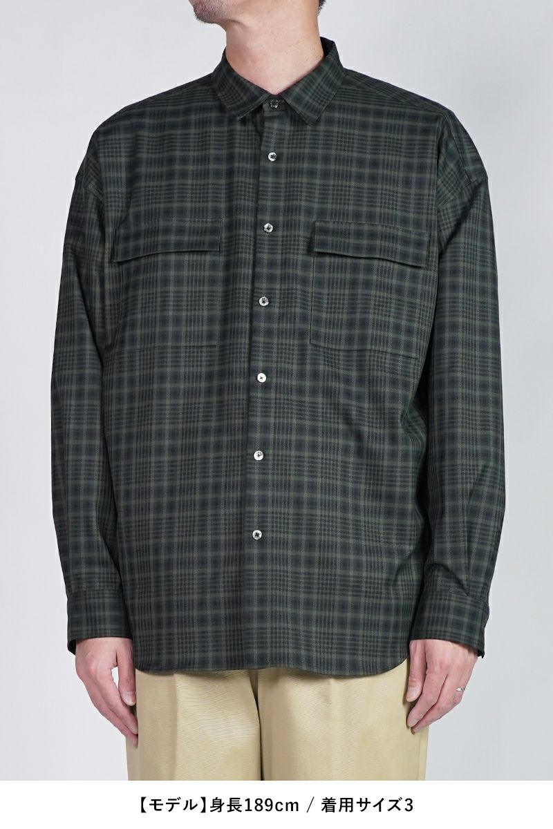 SOFTHYPHEN(ソフトハイフン)CHECK FLANNEL ZIP POCKET SHIRT チェックフランレルジップポケットシャツ MGMFB243260 -12