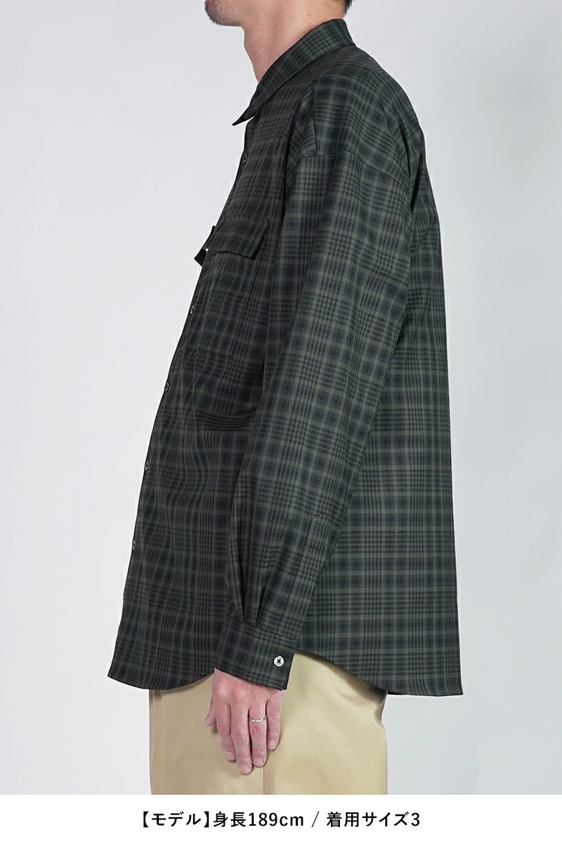 SOFTHYPHEN(ソフトハイフン)CHECK FLANNEL ZIP POCKET SHIRT チェックフランレルジップポケットシャツ MGMFB243260 -13