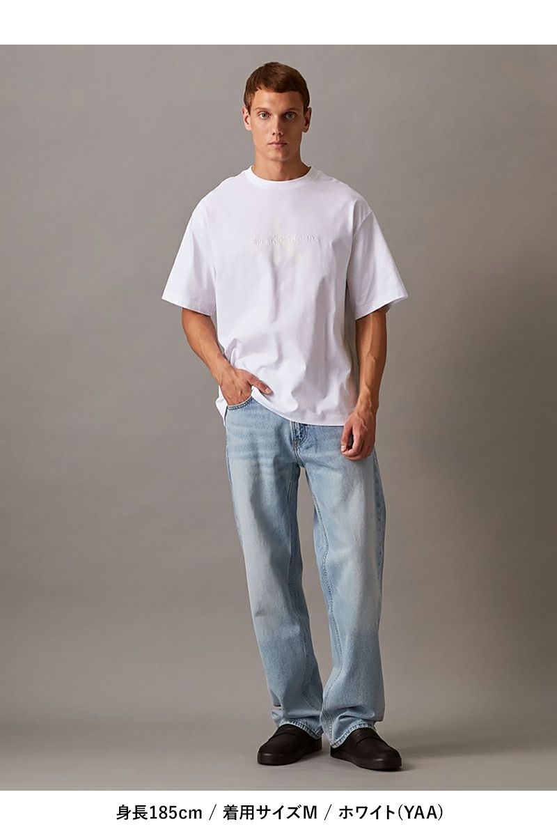 Calvin Klein(カルバン クライン)SS HERO MONOGRAM HVYWT TEE 16S モノグラムロゴヘビーウェイトTシャツ 40EM290 -4
