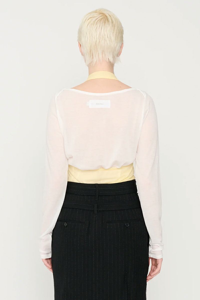 JANE SMITH(ジェーンスミス)COTTON SHEER BOAT NECK PULLOVER コットンシアーボートネックプルオーバー 24WCT-#636L -7