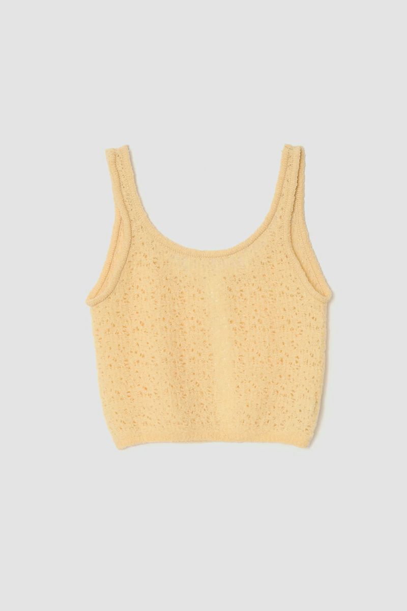 JANE SMITH(ジェーンスミス)7G KEY KNIT 2WAY SHORT TANK TOP 7Gキーニット２ウェイショータンクトップ 24WKN-#611L -1