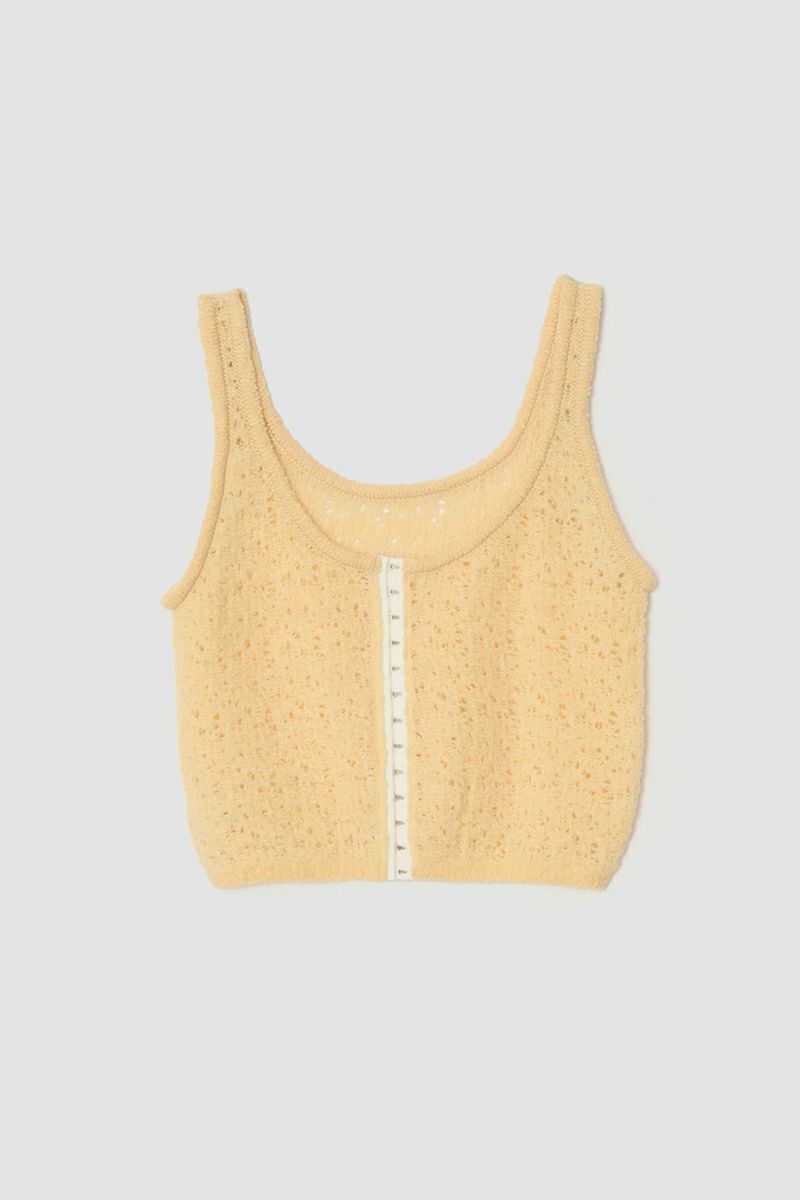 JANE SMITH(ジェーンスミス)7G KEY KNIT 2WAY SHORT TANK TOP 7Gキーニット２ウェイショータンクトップ 24WKN-#611L -2