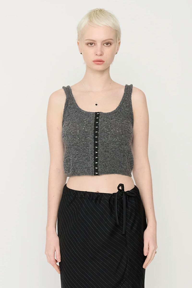 JANE SMITH(ジェーンスミス)7G KEY KNIT 2WAY SHORT TANK TOP 7Gキーニット２ウェイショータンクトップ 24WKN-#611L -9