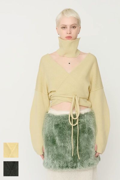 JANE SMITH(ジェーンスミス)7G CACHECOEUR CARDIGAN WITH NECK WARMER 7Gカシュクールカーディガンウィズネックウォーマー 24WKN-#682L