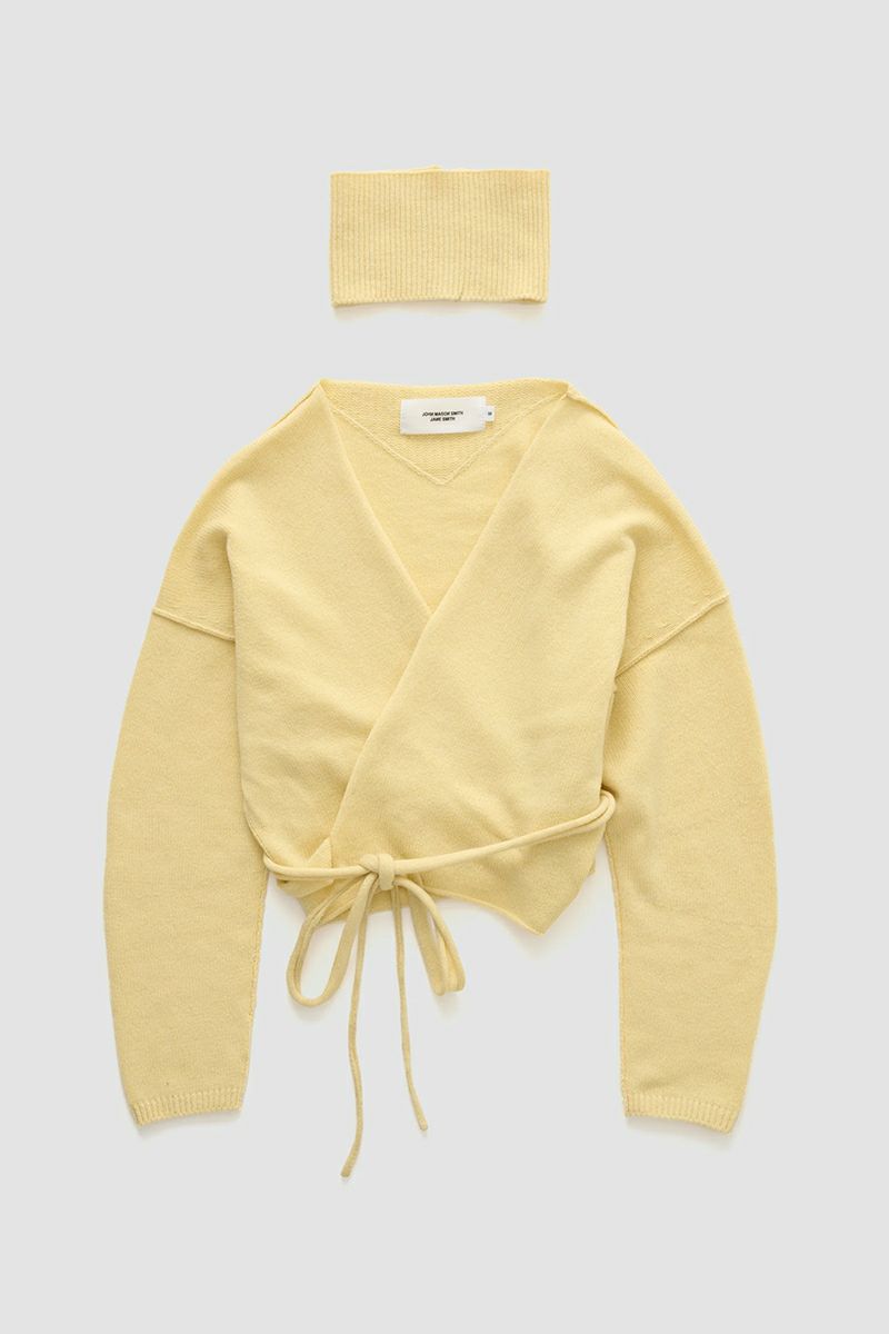 JANE SMITH(ジェーンスミス)7G CACHECOEUR CARDIGAN WITH NECK WARMER 7Gカシュクールカーディガンウィズネックウォーマー 24WKN-#682L -1