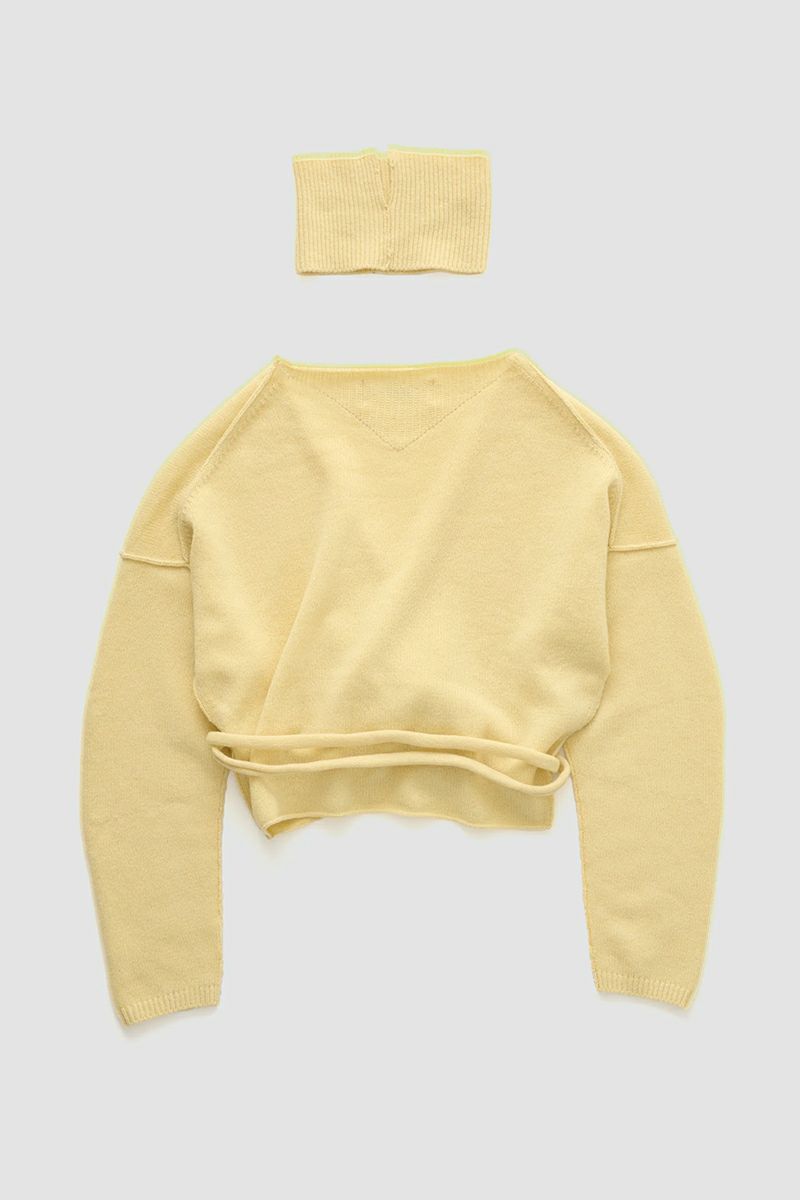 JANE SMITH(ジェーンスミス)7G CACHECOEUR CARDIGAN WITH NECK WARMER 7Gカシュクールカーディガンウィズネックウォーマー 24WKN-#682L -2