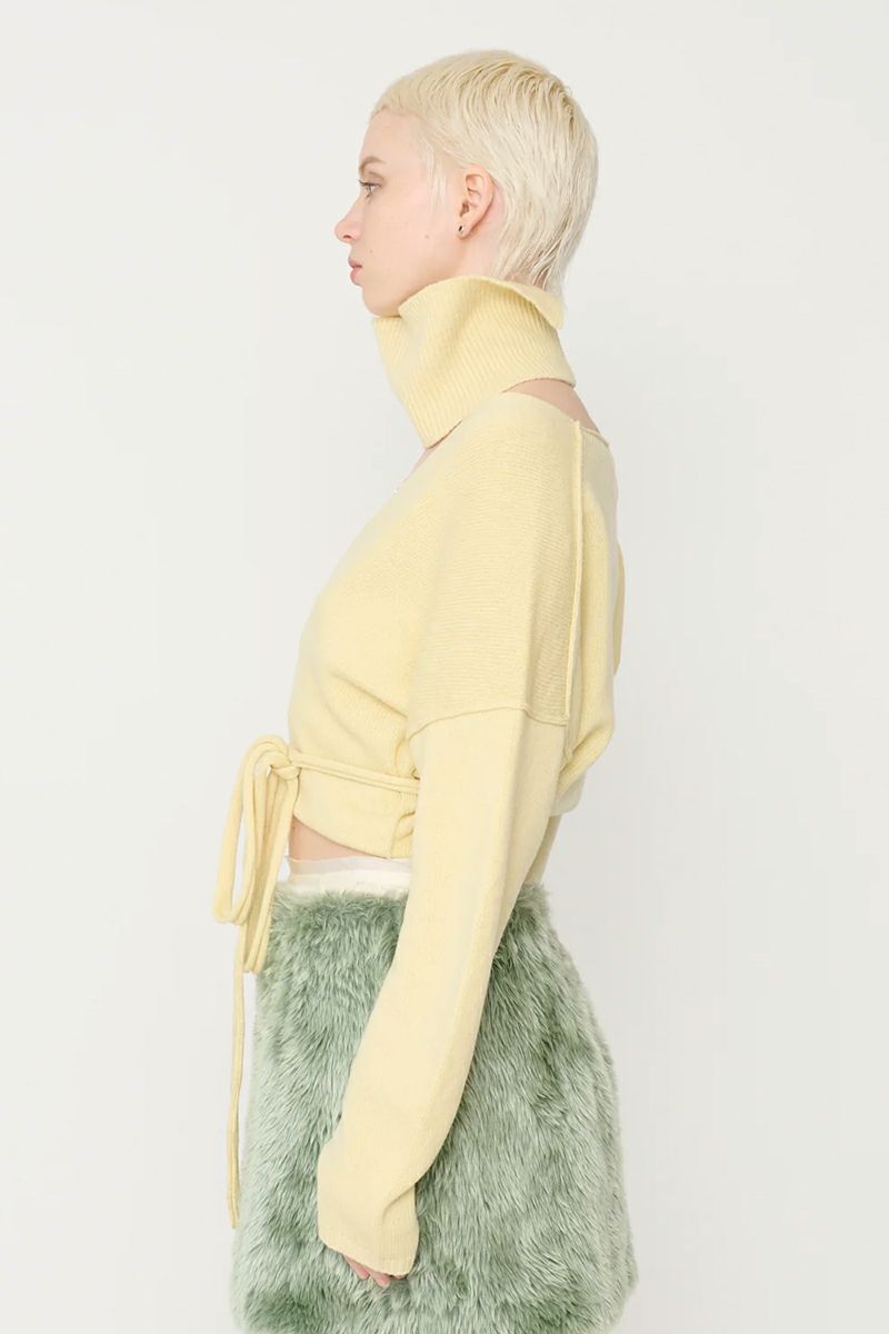 JANE SMITH(ジェーンスミス)7G CACHECOEUR CARDIGAN WITH NECK WARMER 7Gカシュクールカーディガンウィズネックウォーマー 24WKN-#682L -6