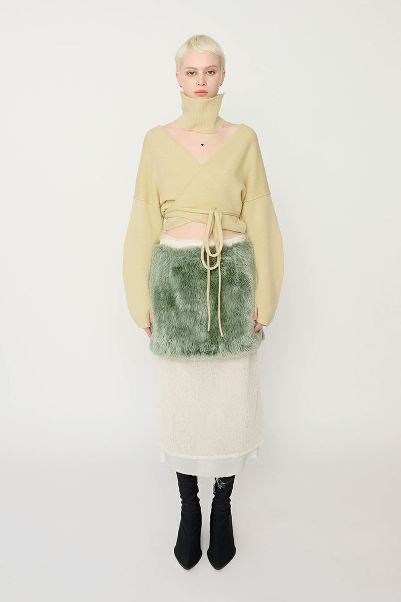 JANE SMITH(ジェーンスミス)7G CACHECOEUR CARDIGAN WITH NECK WARMER 7Gカシュクールカーディガンウィズネックウォーマー 24WKN-#682L -8