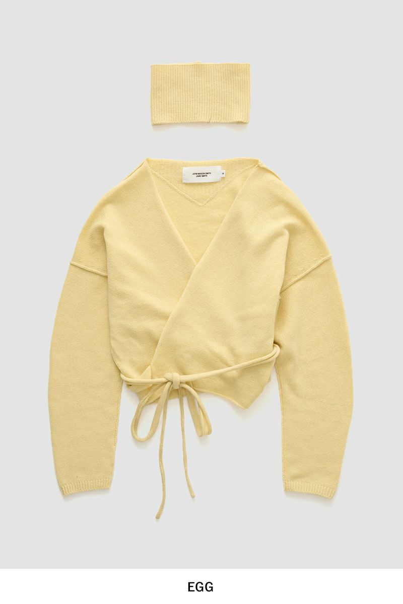 JANE SMITH(ジェーンスミス)7G CACHECOEUR CARDIGAN WITH NECK WARMER 7Gカシュクールカーディガンウィズネックウォーマー 24WKN-#682L -11