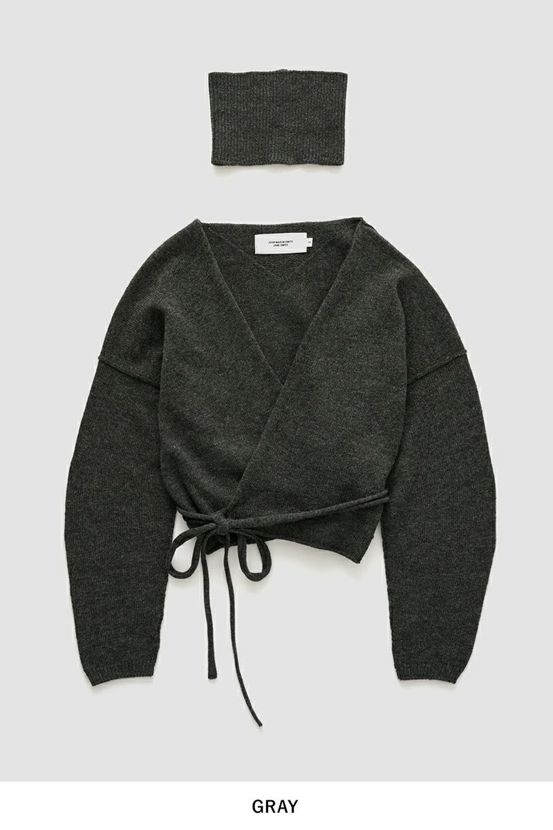 JANE SMITH(ジェーンスミス)7G CACHECOEUR CARDIGAN WITH NECK WARMER 7Gカシュクールカーディガンウィズネックウォーマー 24WKN-#682L -12