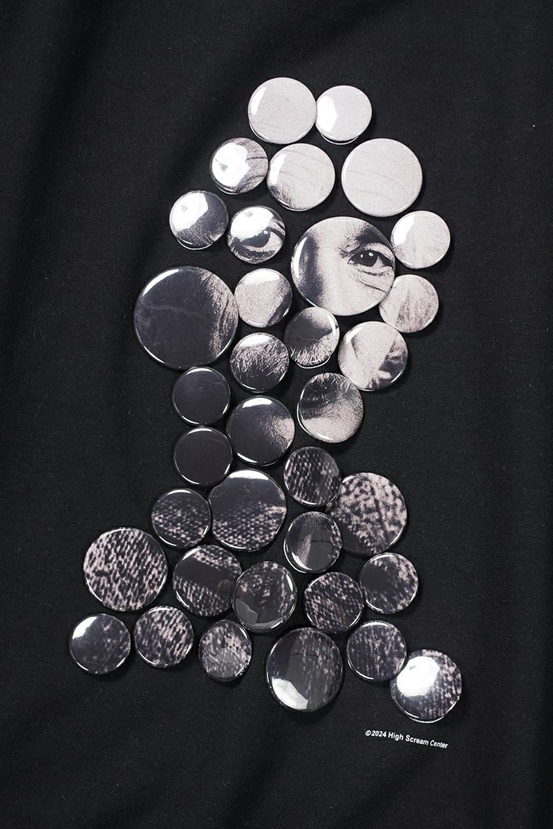 High Scream Center(ハイスクリームセンター)BUTTON BAADGES ver2 SWEAT SHIRT ボタンバッジスウェットシャツ HSC24FW-CT03 -5