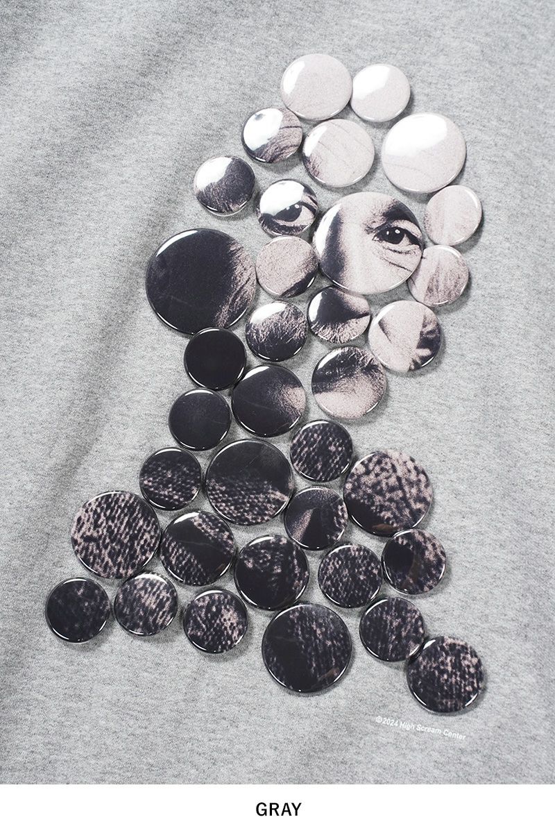 High Scream Center(ハイスクリームセンター)BUTTON BAADGES ver2 SWEAT SHIRT ボタンバッジスウェットシャツ HSC24FW-CT03 -11