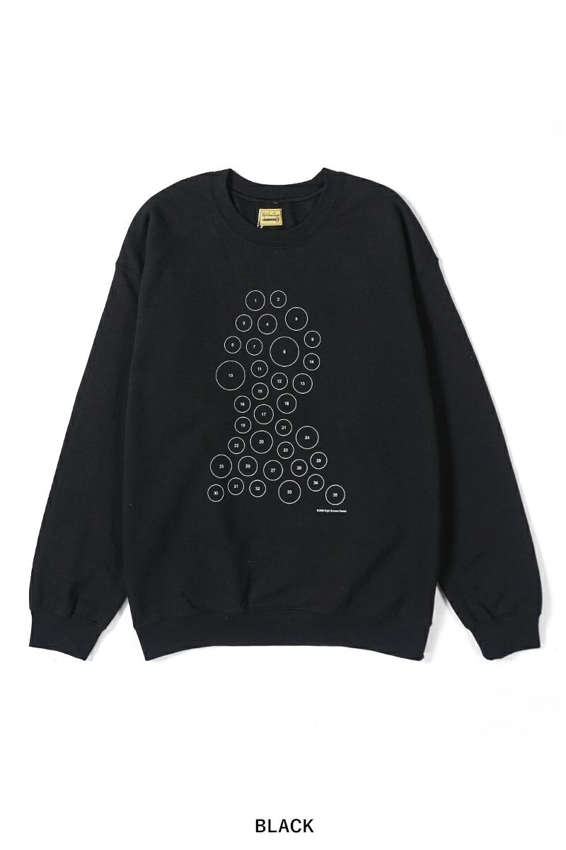 High Scream Center(ハイスクリームセンター)BUTTON BAADGES ver2 SWEAT SHIRT ボタンバッジスウェットシャツ HSC24FW-CT03 -12