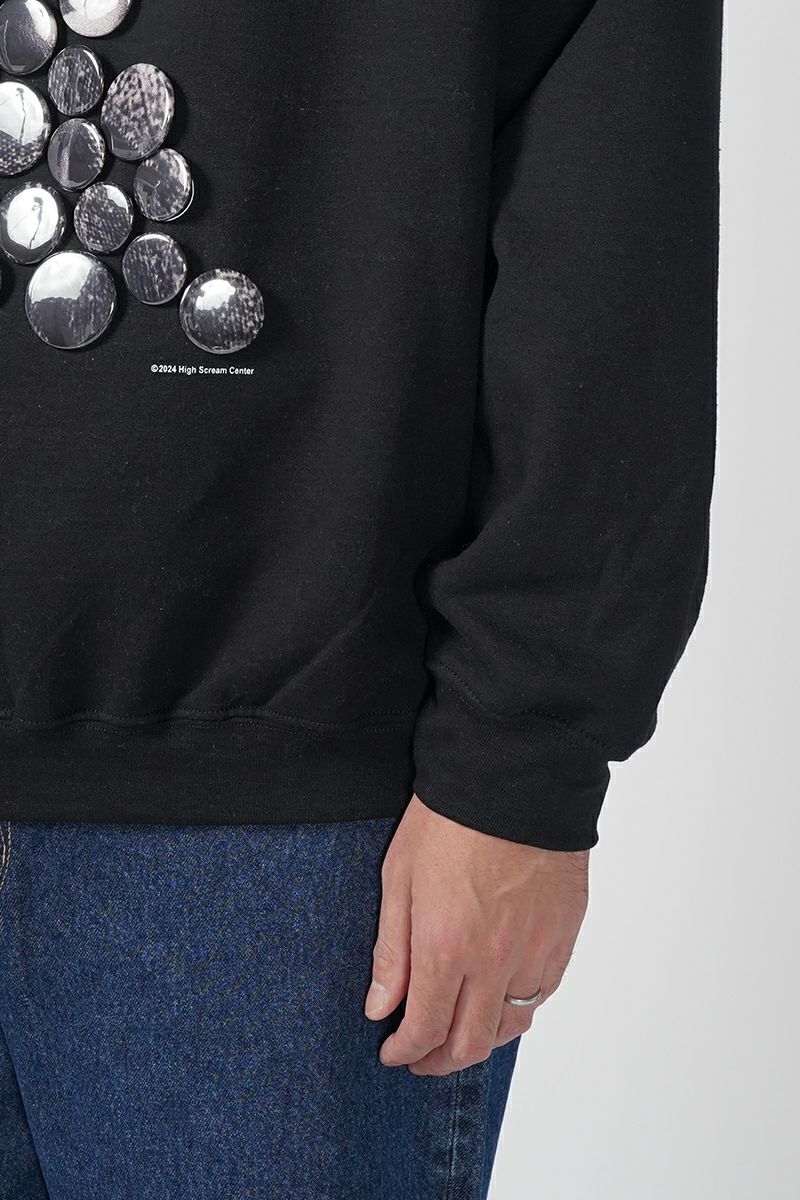 High Scream Center(ハイスクリームセンター)BUTTON BAADGES ver2 SWEAT SHIRT ボタンバッジスウェットシャツ HSC24FW-CT03 -15