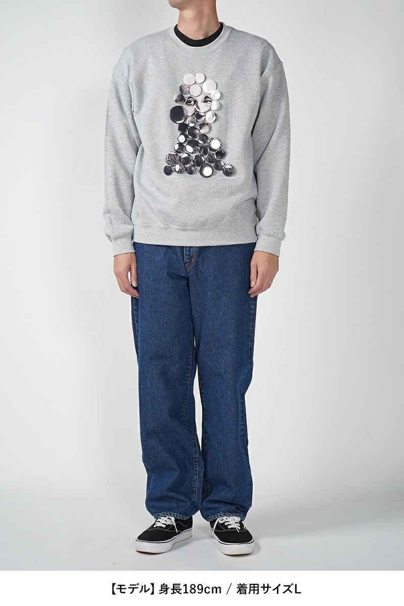High Scream Center(ハイスクリームセンター)BUTTON BAADGES ver2 SWEAT SHIRT ボタンバッジスウェットシャツ HSC24FW-CT03 -18