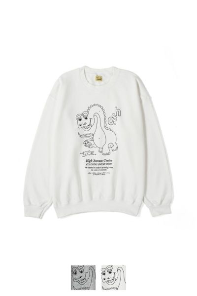 High Scream Center(ハイスクリームセンター)COLORING SWEAT SHIRT カラーリングスウェットシャツ HSC24FW-CT08