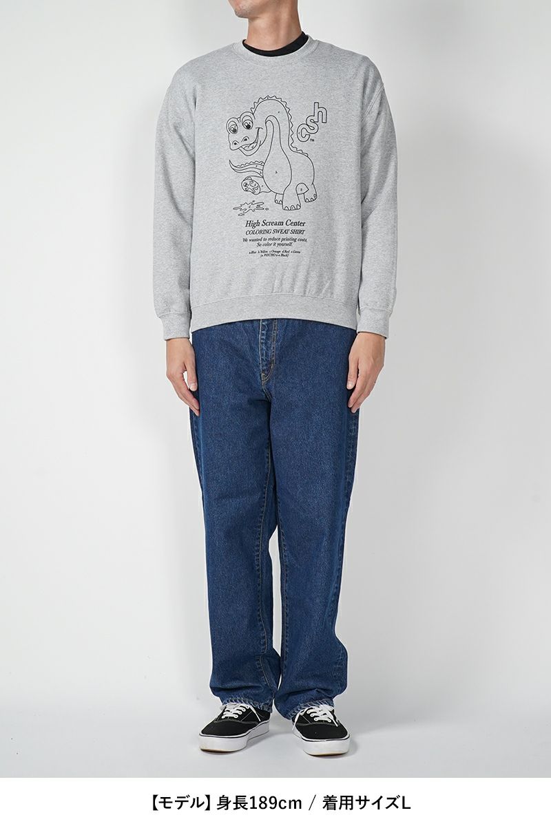 High Scream Center(ハイスクリームセンター)COLORING SWEAT SHIRT カラーリングスウェットシャツ HSC24FW-CT08 -13