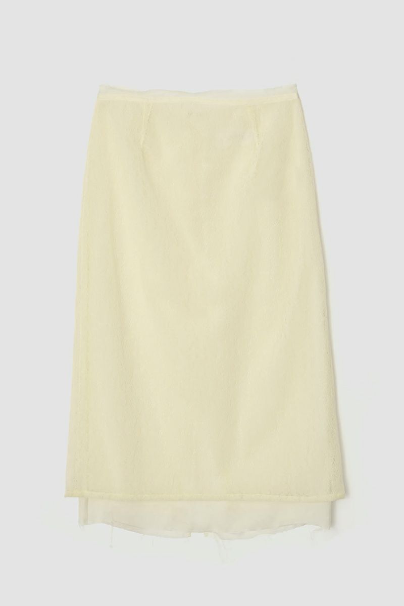 JANE SMITH(ジェーンスミス)FLOCKY LACE LAYERED SKIRT フロッキーレースレイヤードスカート 24WSK-#614L -1