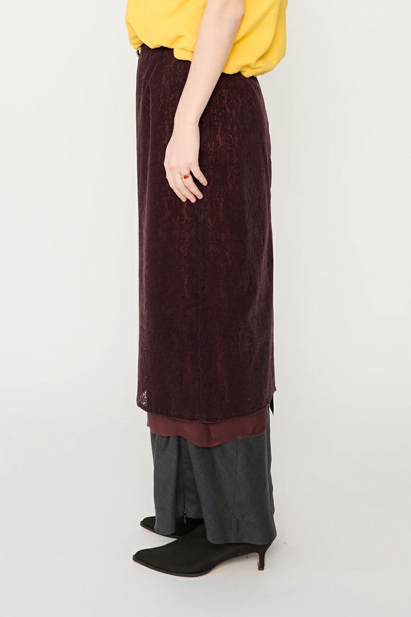 JANE SMITH(ジェーンスミス)FLOCKY LACE LAYERED SKIRT フロッキーレースレイヤードスカート 24WSK-#614L -6