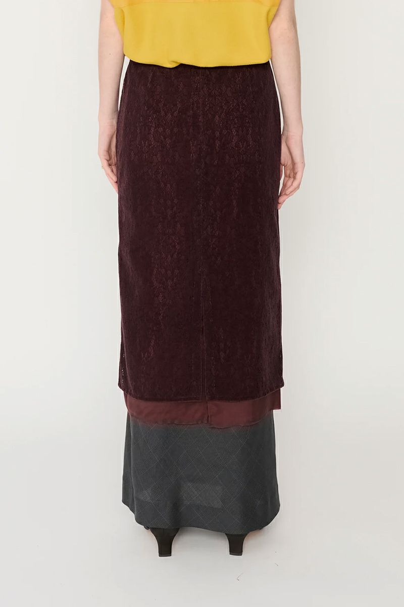 JANE SMITH(ジェーンスミス)FLOCKY LACE LAYERED SKIRT フロッキーレースレイヤードスカート 24WSK-#614L -7