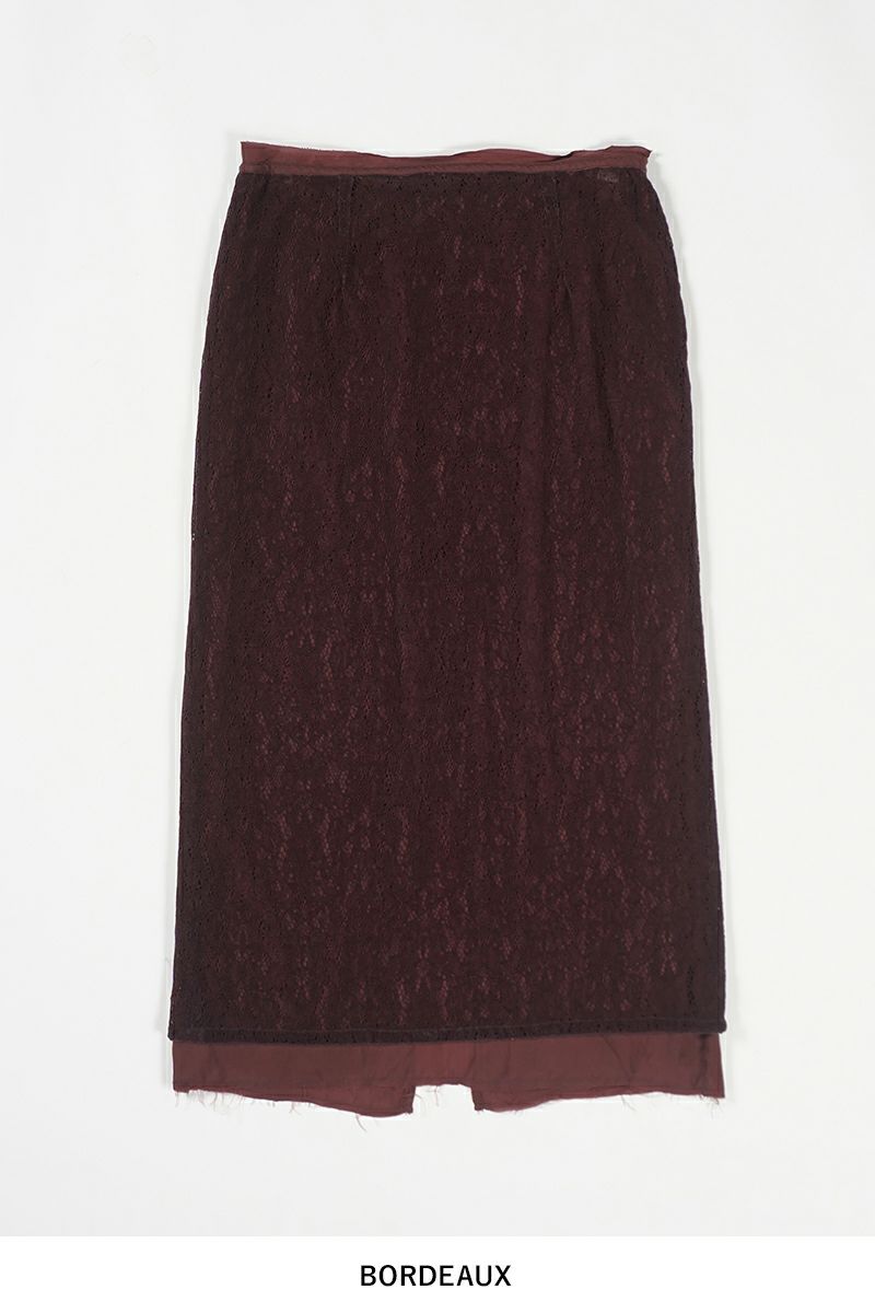 JANE SMITH(ジェーンスミス)FLOCKY LACE LAYERED SKIRT フロッキーレースレイヤードスカート 24WSK-#614L -13