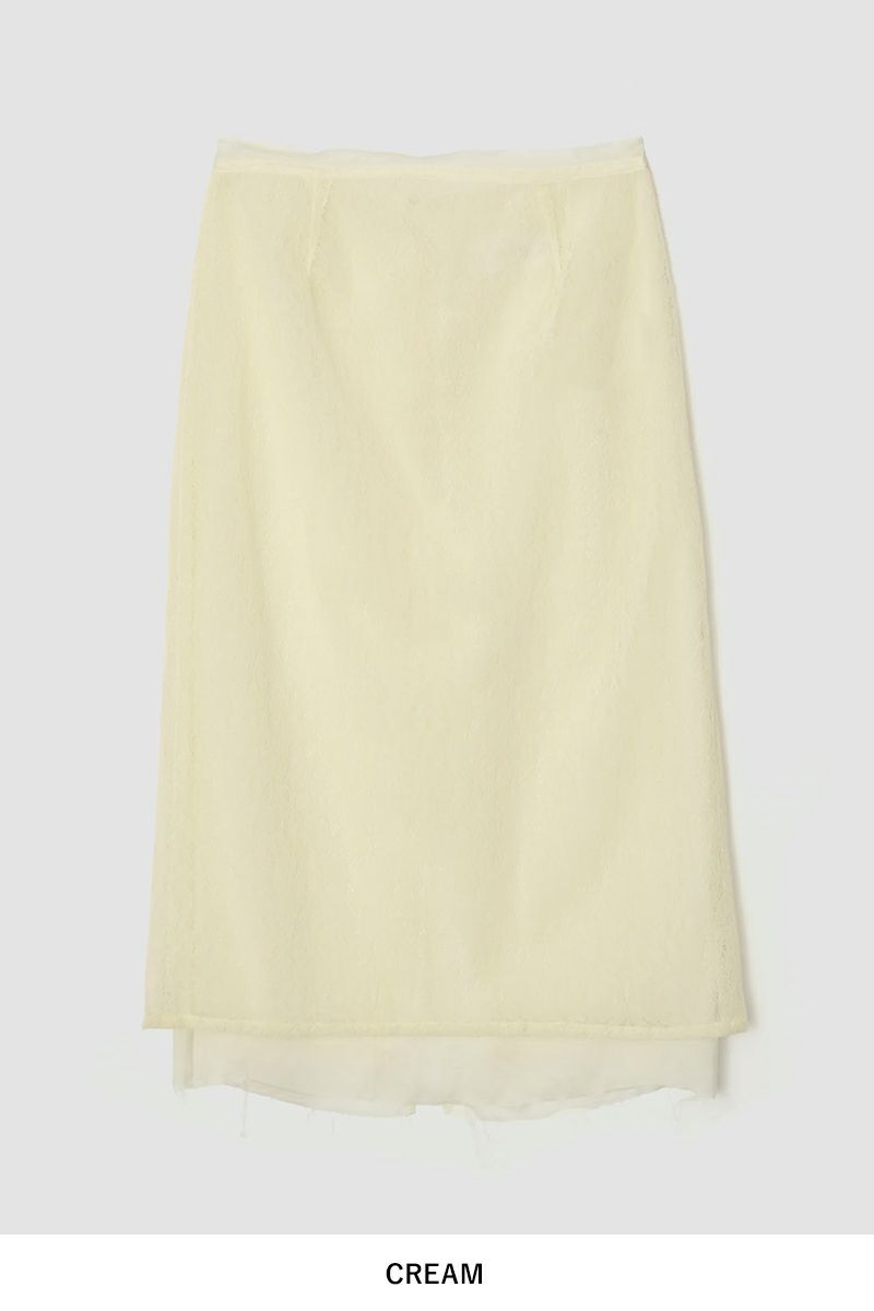 JANE SMITH(ジェーンスミス)FLOCKY LACE LAYERED SKIRT フロッキーレースレイヤードスカート 24WSK-#614L -14