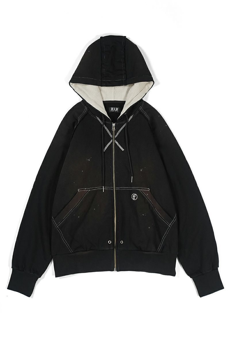 FAF(エフエーエフ)AGED ZIP UP HOODIE エイジドジップアップフーディ 002341204 -1