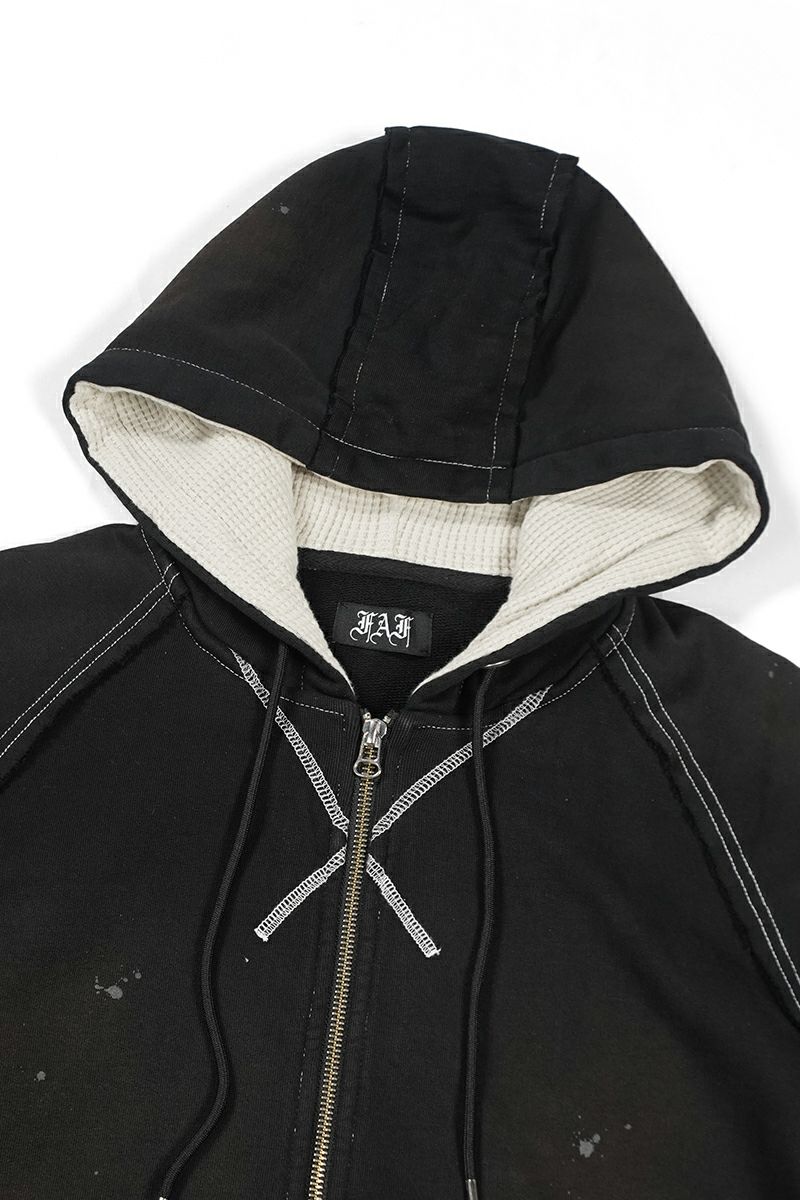 FAF(エフエーエフ)AGED ZIP UP HOODIE エイジドジップアップフーディ 002341204 -3