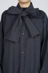 NOUNLESS(ナウンレス)STRIPE RIBBON TIE SHIRTS ストライプリボンタイシャツ 112420430180 -1