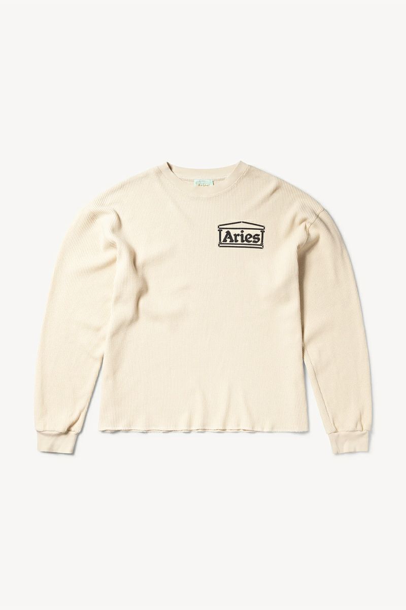ARIES(アリーズ)Waffle LS Tee コットンワッフルジャージー ユニセックスロングスリーブTシャツ AR40666 -5